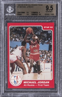 1985-86 Star All-Rookie Team #2 Michael Jordan Rookie Card - BGS GEM MINT 9.5 